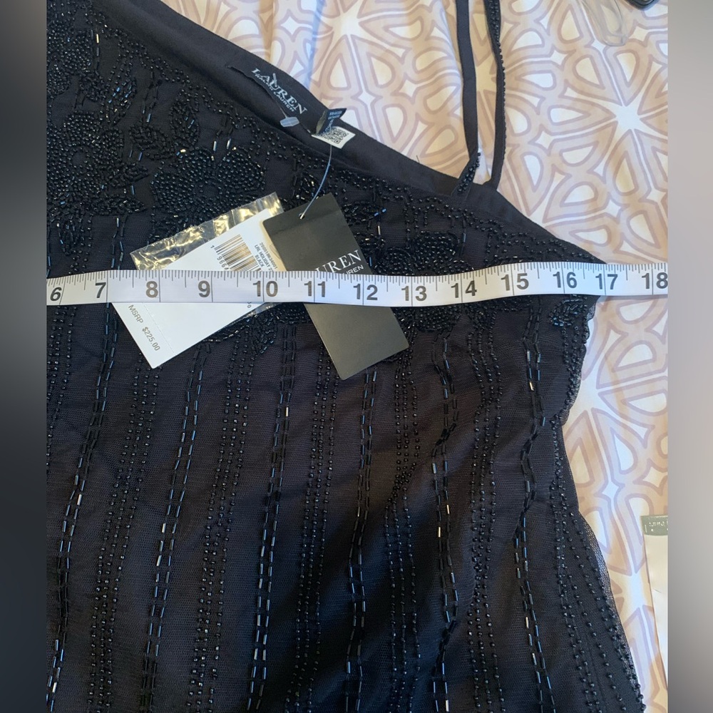 Lauren Ralph Lauren sequins black top Size M - Picture 9 of 10